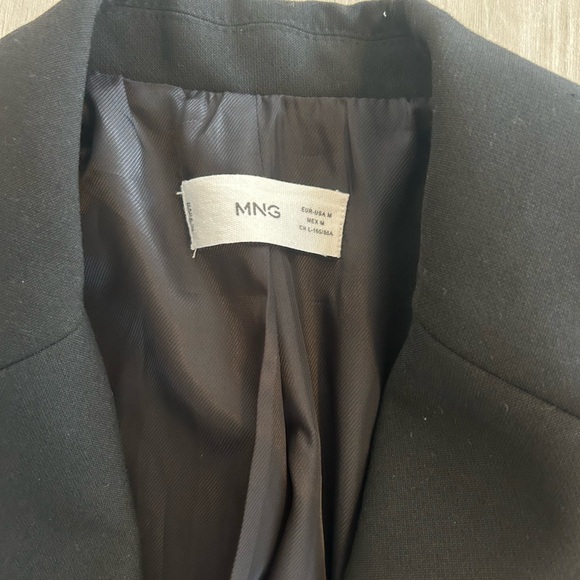 Mango Black Double-Breasted gold button Blazer - Picture 8 of 8